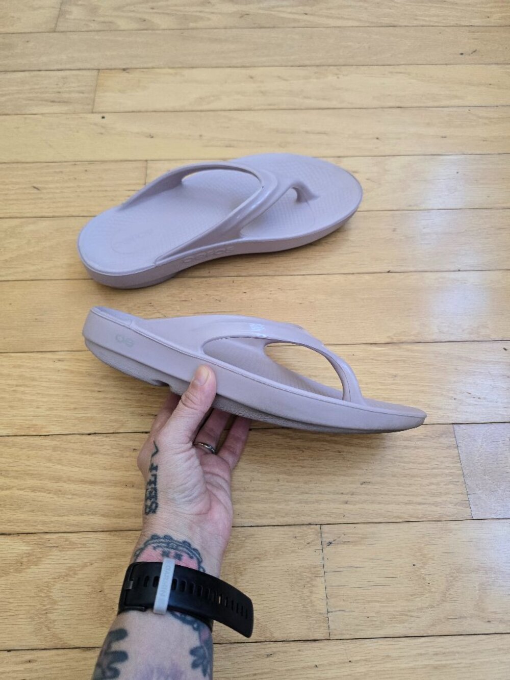 OOFOS | OOriginal Recovery Lilac Mauve Purple Flip-Flops Sandals | WMS 9